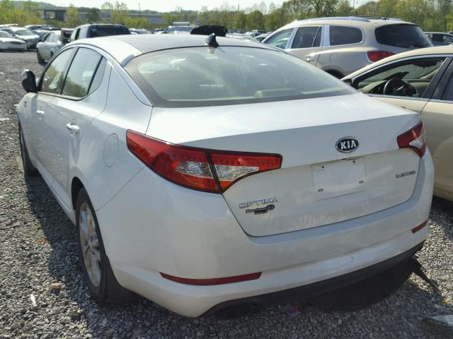 5XXGN4A65CG038949 - 2012 KIA OPTIMA EX WHITE photo 3