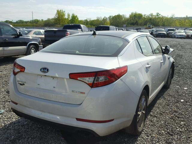 5XXGN4A65CG038949 - 2012 KIA OPTIMA EX WHITE photo 4