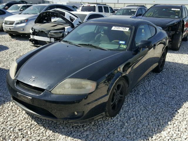 KMHHM65D96U192215 - 2006 HYUNDAI TIBURON GS BLACK photo 2