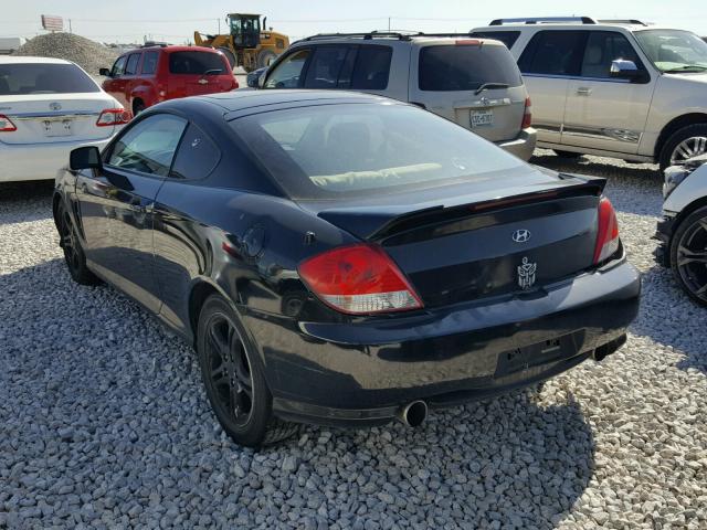 KMHHM65D96U192215 - 2006 HYUNDAI TIBURON GS BLACK photo 3