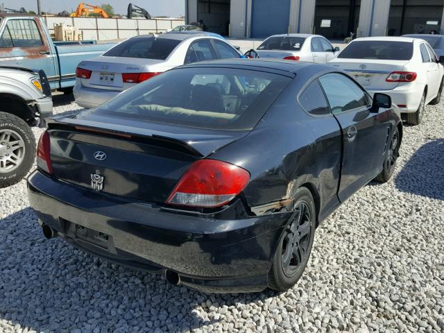 KMHHM65D96U192215 - 2006 HYUNDAI TIBURON GS BLACK photo 4