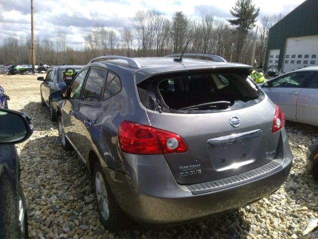 JN8AS5MVXDW601540 - 2013 NISSAN ROGUE S GRAY photo 3