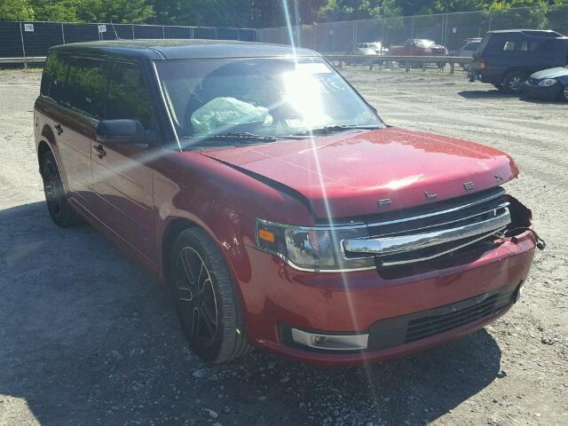 2FMGK5C82DBD13428 - 2013 FORD FLEX SEL RED photo 1