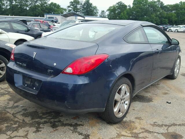 1G2ZH17N484143663 - 2008 PONTIAC G6 GT BLUE photo 4