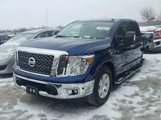 1N6AA1E59HN516154 - 2017 NISSAN TITAN SV BLUE photo 2