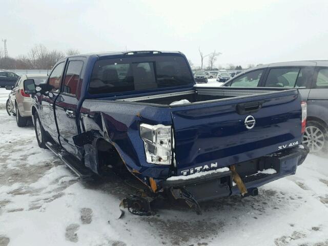 1N6AA1E59HN516154 - 2017 NISSAN TITAN SV BLUE photo 3