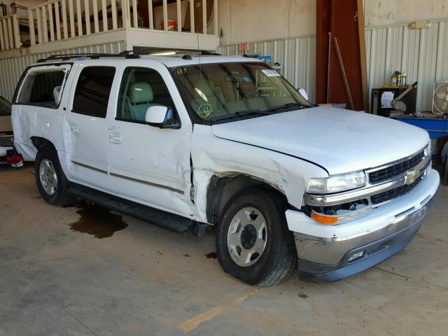 3GNEC16Z05G276410 - 2005 CHEVROLET SUBURBAN C WHITE photo 1