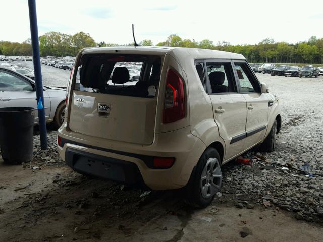 KNDJT2A52C7457941 - 2012 KIA SOUL TAN photo 4