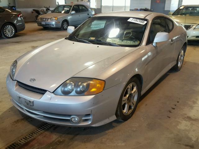 KMHHN65F03U103609 - 2003 HYUNDAI TIBURON GT SILVER photo 2