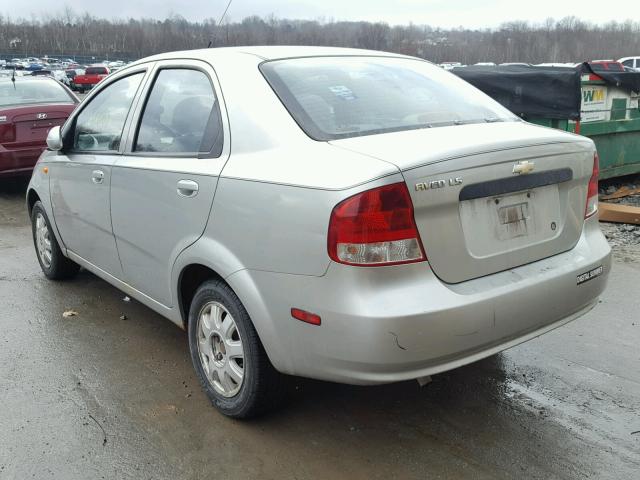 KL1TJ52694B163319 - 2004 CHEVROLET AVEO LS SILVER photo 3