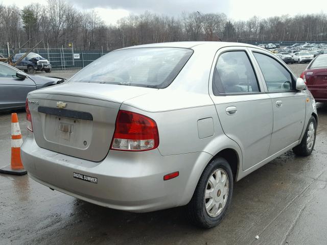 KL1TJ52694B163319 - 2004 CHEVROLET AVEO LS SILVER photo 4