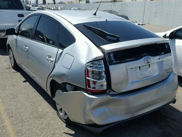 JTDKB20U097842052 - 2009 TOYOTA PRIUS SILVER photo 3