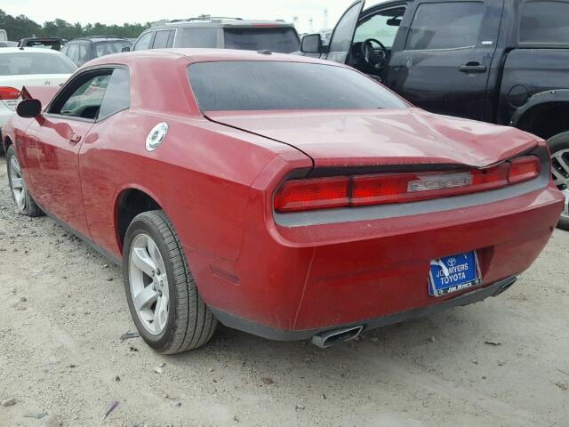 2C3CDYAG3CH208728 - 2012 DODGE CHALLENGER RED photo 3