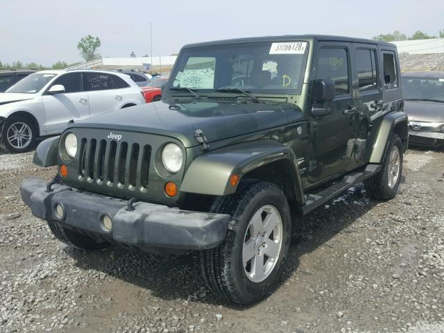 1J8GA59157L176290 - 2007 JEEP WRANGLER S GREEN photo 2