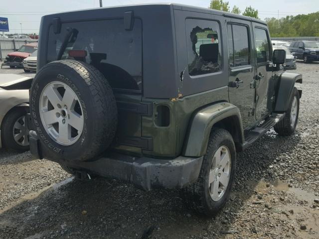 1J8GA59157L176290 - 2007 JEEP WRANGLER S GREEN photo 4