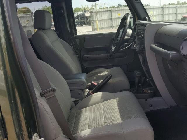 1J8GA59157L176290 - 2007 JEEP WRANGLER S GREEN photo 5