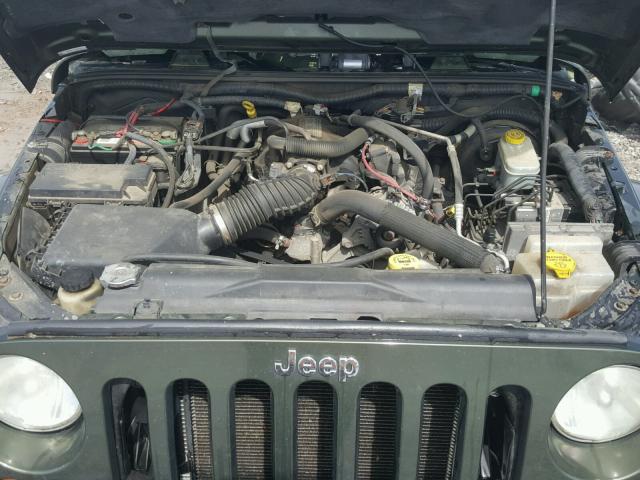 1J8GA59157L176290 - 2007 JEEP WRANGLER S GREEN photo 7