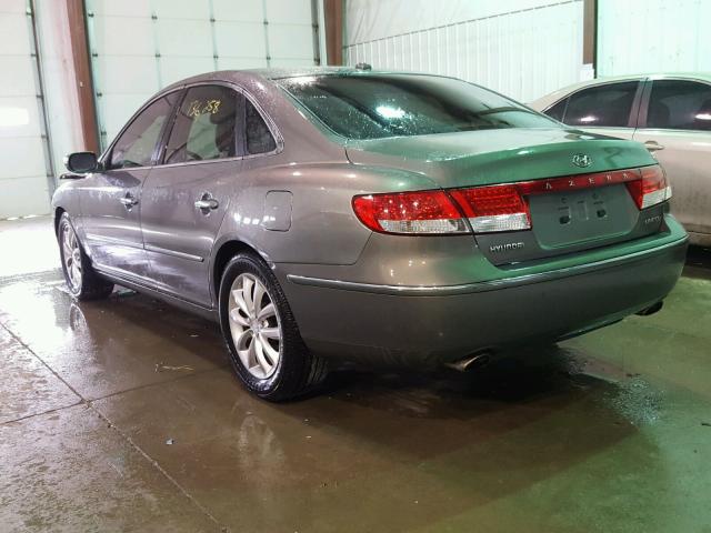 KMHFC46F58A264689 - 2008 HYUNDAI AZERA SE GREEN photo 3