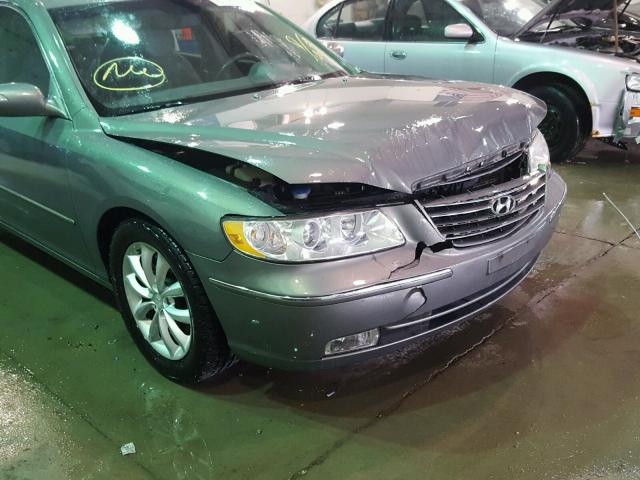 KMHFC46F58A264689 - 2008 HYUNDAI AZERA SE GREEN photo 9