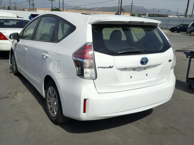 JTDZN3EU8FJ034826 - 2015 TOYOTA PRIUS V WHITE photo 3