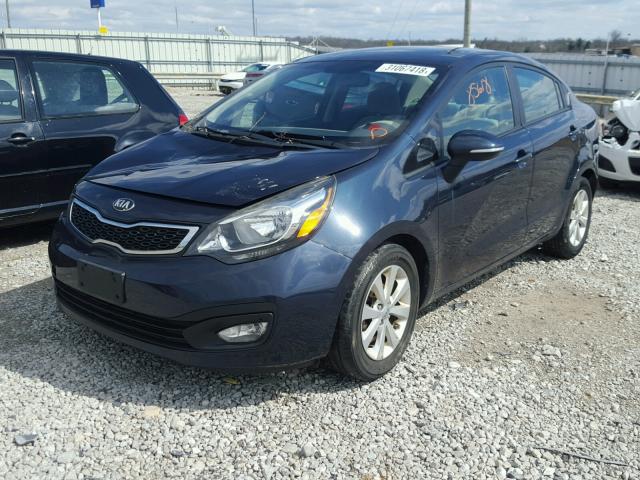 KNADN4A39D6197513 - 2013 KIA RIO EX BLUE photo 2