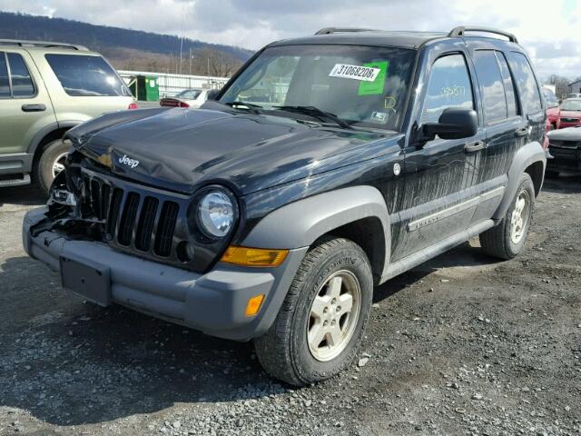 1J4GL48K06W149382 - 2006 JEEP LIBERTY SP BLACK photo 2