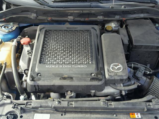 JM1BL1K41B1428579 - 2011 MAZDA SPEED 3 BLUE photo 7