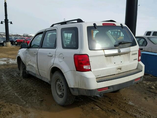 4F2CY9C73BKM05196 - 2011 MAZDA TRIBUTE I WHITE photo 3