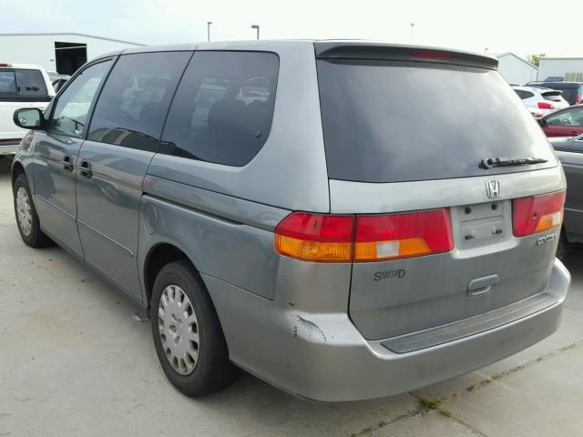 2HKRL18592H541915 - 2002 HONDA ODYSSEY LX GRAY photo 3