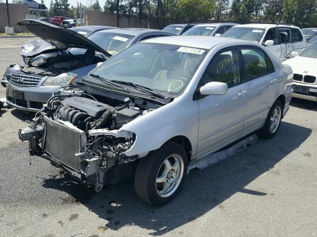 1NXBR32E65Z470361 - 2005 TOYOTA COROLLA CE SILVER photo 2