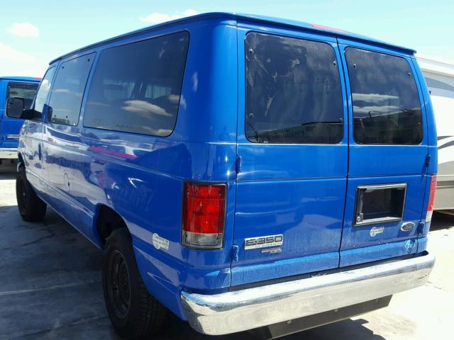 1FMNE3BL2EDA57862 - 2014 FORD ECONOLINE BLUE photo 3