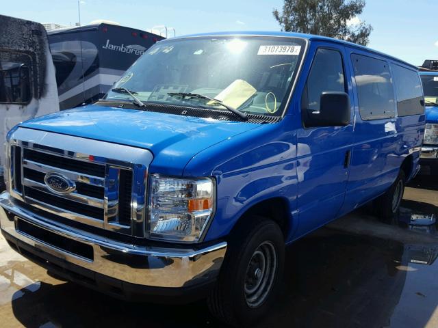 1FMNE3BL6EDA57864 - 2014 FORD ECONOLINE BLUE photo 2