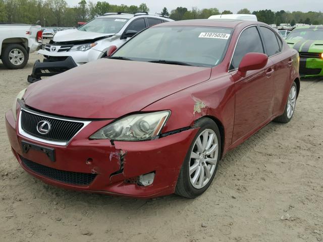 JTHBK262785086038 - 2008 LEXUS IS 250 RED photo 2