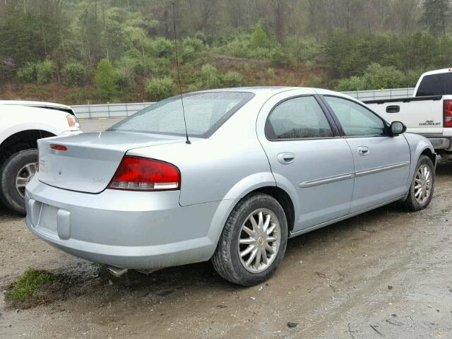 1C3AL56U61N725601 - 2001 CHRYSLER SEBRING LX BLUE photo 4