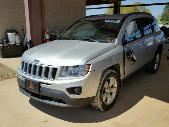 1C4NJDAB3DD277699 - 2013 JEEP COMPASS BA SILVER photo 2