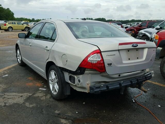 3FAHP0GA1AR175510 - 2010 FORD FUSION S SILVER photo 3