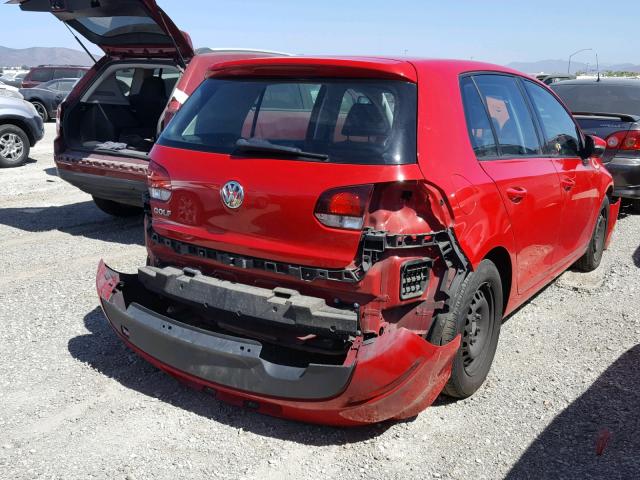 WVWDB7AJ8DW131823 - 2013 VOLKSWAGEN GOLF 红色 照片 4