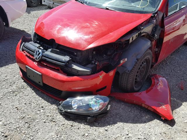 WVWDB7AJ8DW131823 - 2013 VOLKSWAGEN GOLF RED photo 9