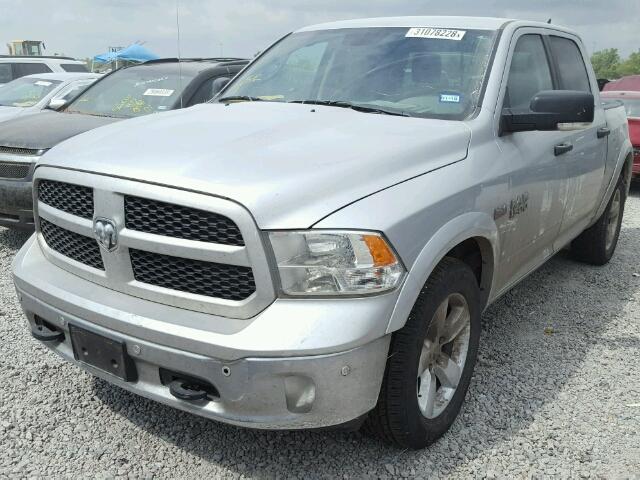 1C6RR6LT9FS630044 - 2015 RAM 1500 SLT SILVER photo 2