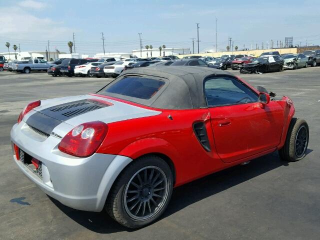 JTDFR320950073096 - 2005 TOYOTA MR2 SPYDER RED photo 4