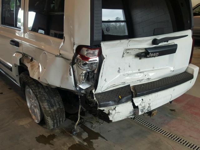 1J8HH48K56C294178 - 2006 JEEP COMMANDER WHITE photo 9