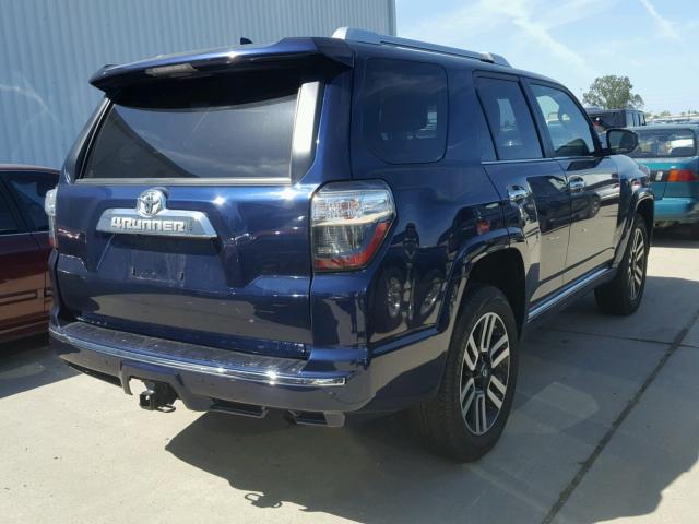 JTEBU5JR9G5398020 - 2016 TOYOTA 4RUNNER SR BLUE photo 4