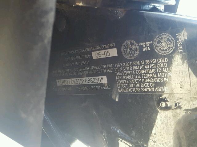 1HD1FCW315Y688250 - 2005 HARLEY-DAVIDSON FLHTCUI PURPLE photo 10