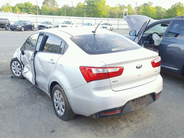 KNADM4A38F6478420 - 2015 KIA RIO LX Արծաթագույն լուսանկար 3