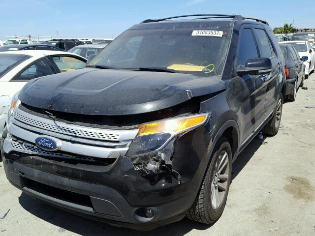 1FM5K8D82DGB94313 - 2013 FORD EXPLORER X BLACK photo 2