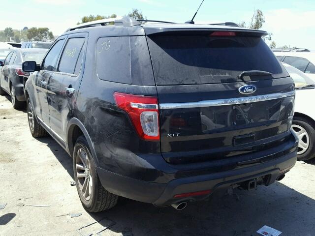 1FM5K8D82DGB94313 - 2013 FORD EXPLORER X BLACK photo 3