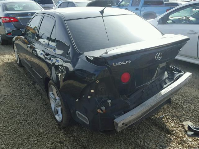 JTHBD192230077849 - 2003 LEXUS IS 300 BLACK photo 3