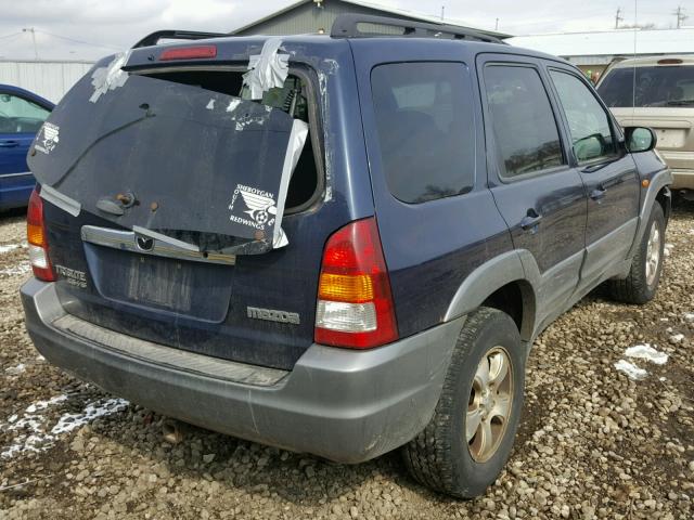 4F2YU09162KM66090 - 2002 MAZDA TRIBUTE LX BLUE photo 4