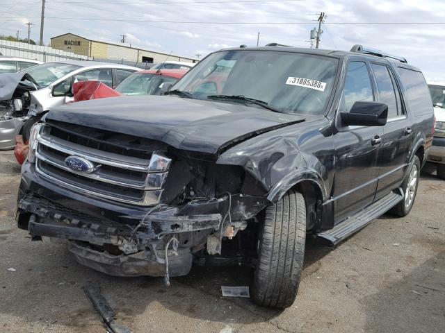 1FMJK1KT6HEA14832 - 2017 FORD EXPEDITION BLACK photo 2