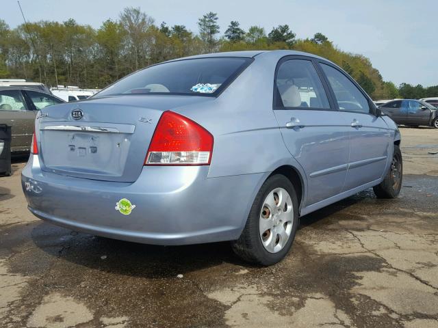 KNAFE121185501059 - 2008 KIA SPECTRA EX BLUE photo 4